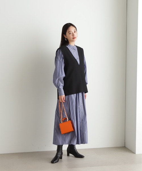 「N.（N. Natural Beauty Basic）」 コンビワンピース MEDIUM ブルー レディースの画像