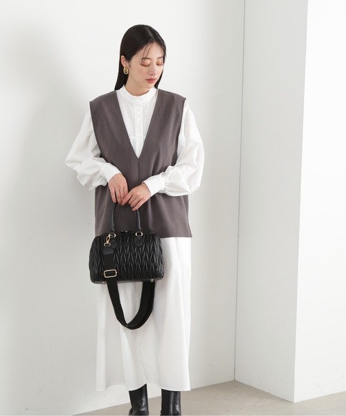 「N.（N. Natural Beauty Basic）」 コンビワンピース MEDIUM ブルー レディースの画像