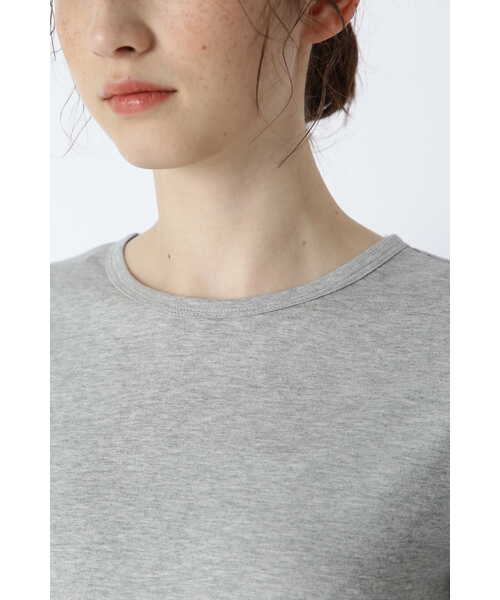 「human woman」 長袖カットソー LARGE グレー レディース_画像5