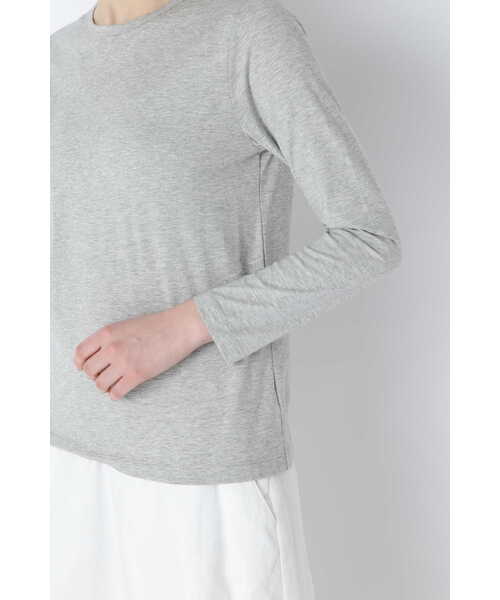 「human woman」 長袖カットソー LARGE グレー レディース_画像6