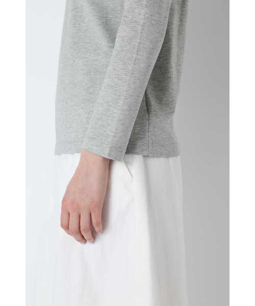 「human woman」 長袖カットソー LARGE グレー レディース_画像7