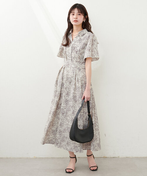 「natural couture」 半袖ワンピース LARGE サックスブルー レディース_画像5