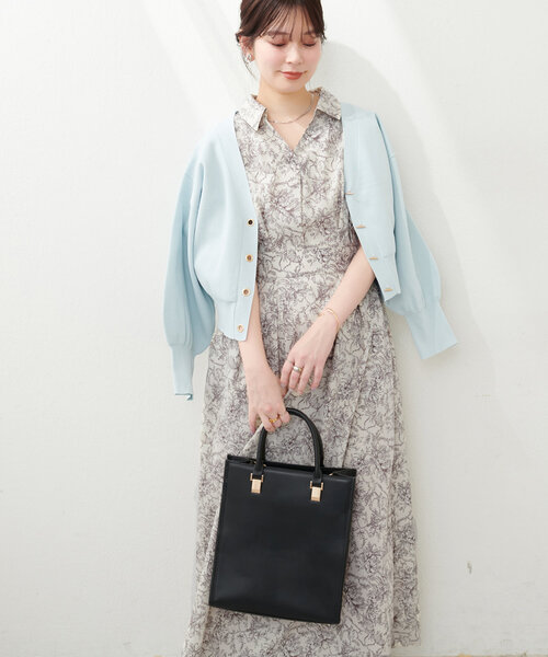 「natural couture」 半袖ワンピース LARGE サックスブルー レディース_画像9
