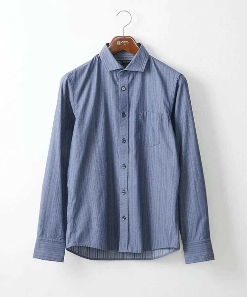 「MK MICHEL KLEIN HOMME 」 長袖シャツ 46 ボルドー メンズ_画像2