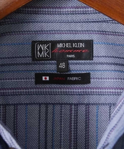 「MK MICHEL KLEIN HOMME 」 長袖シャツ 46 ボルドー メンズ_画像3