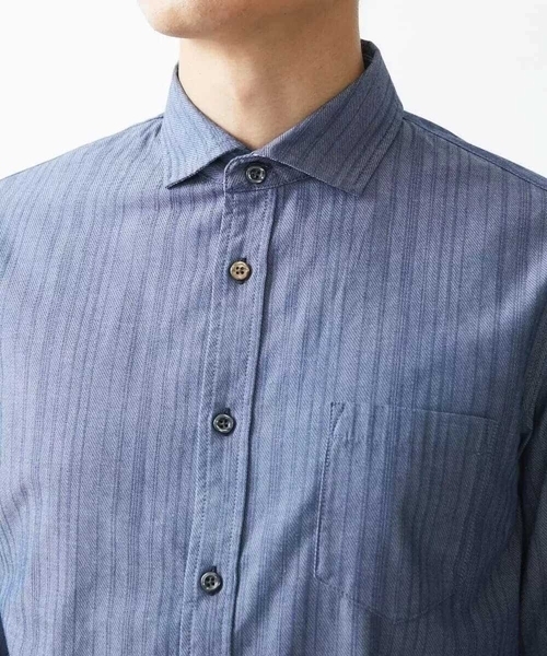 「MK MICHEL KLEIN HOMME 」 長袖シャツ 46 ボルドー メンズ_画像8