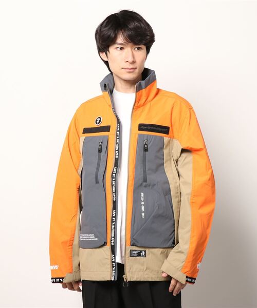 「AAPE BY A BATHING APE」 ブルゾン LARGE ブラック メンズ_画像3