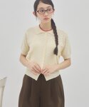 カーディガン 「umm.」衿付きアイレットポロ...の詳細画像1