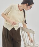 カーディガン 「umm.」衿付きアイレットポロ...の詳細画像3