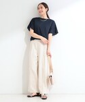 tシャツ 半袖 「汗じみ防止/ひんやり/体型カ...の詳細画像3