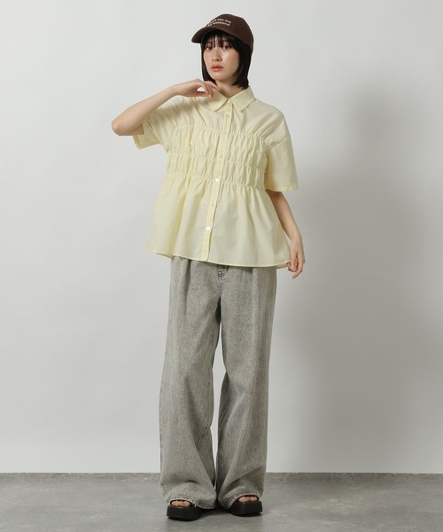 「LAKOLE」 半袖シャツ FREE ライトブルー レディース_画像7