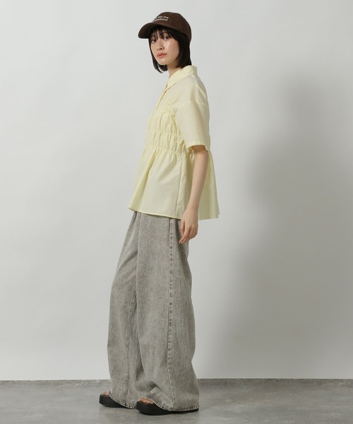 「LAKOLE」 半袖シャツ FREE ライトブルー レディース_画像8
