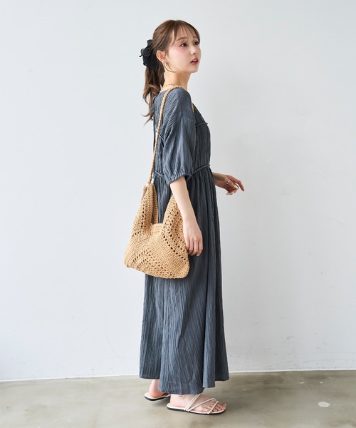 「mil」 半袖ワンピース X-SMALL テラコッタ レディース_画像6