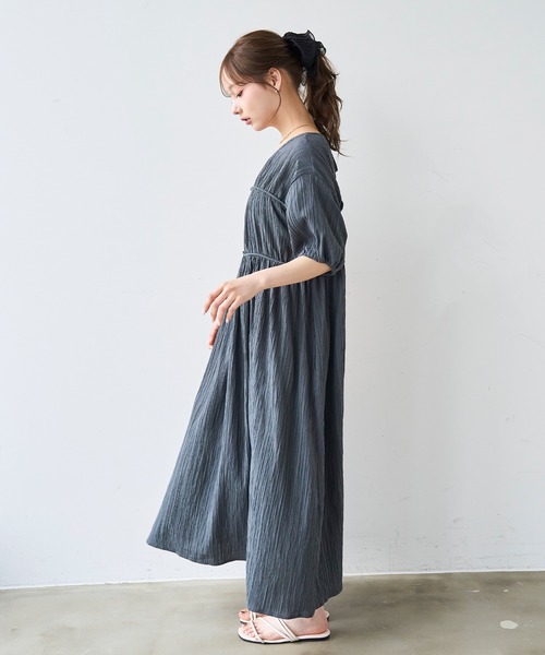 「mil」 半袖ワンピース X-SMALL テラコッタ レディース_画像9