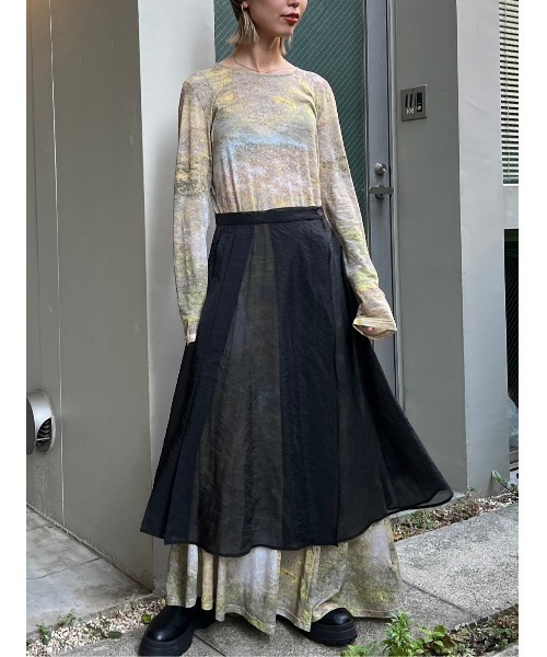 「BLACK BY MOUSSY」 長袖ワンピース FREE イエロー系その他 レディース_画像7