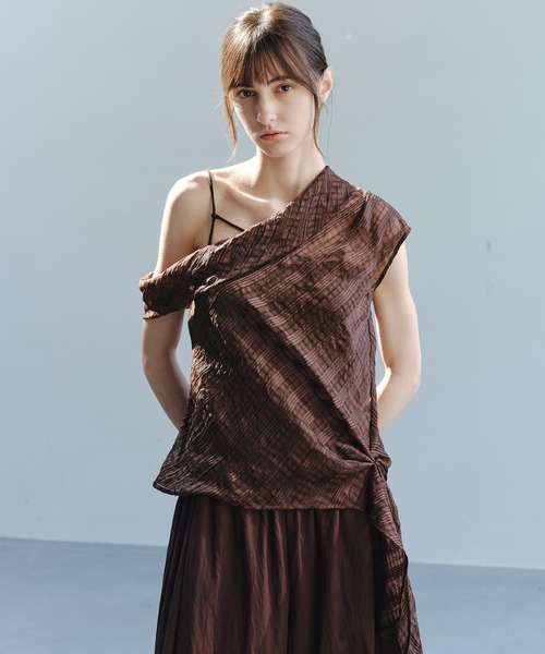 tageechita ブラウス シャツ 「tageechita」シアーチェックワン
