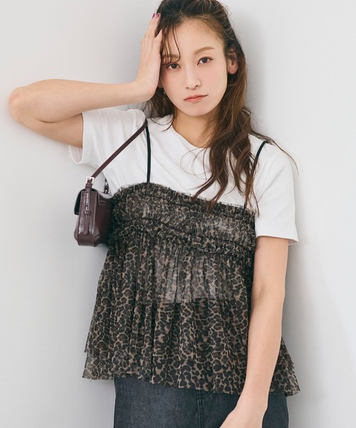 coca（コカ） キャミソール 「西山茉希様着用」チュールギャザー