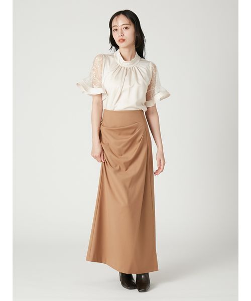 新品✨️ FRAY I.D フレイアイディー タック ドレープ ロング スカート FRAY I.D（フレイ・アイディー） ロング スカート ハイウエストタック