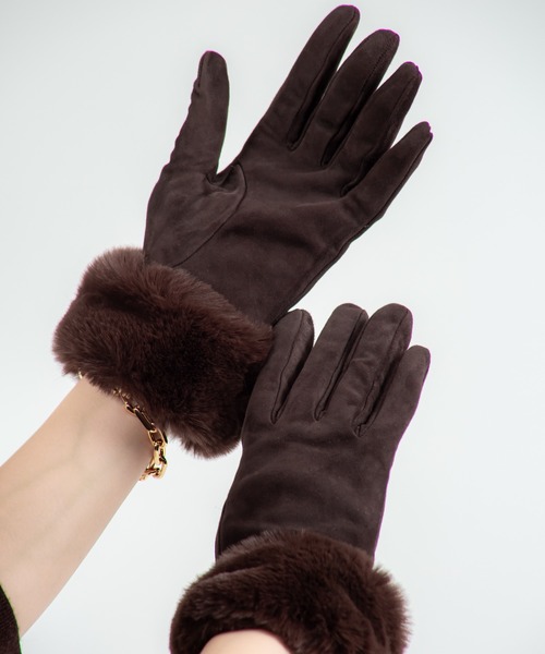 Gala Gloves 本革ファー付き手袋 7 1/2サイズ GALA GLOVES（ガラ グローブ） 手袋 「GALA GLOVES/ガーラグローブ
