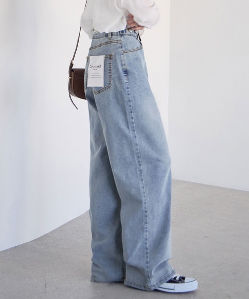 「CHAN ME」 デニムパンツ LARGE ブルー レディース_画像8
