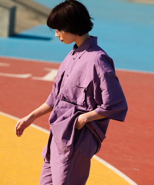 FIRST DOWN シャツ ベンチレーション ショートスリーブ メンズ