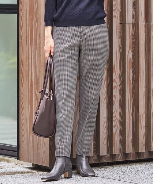 さいサイズ パンツ Paypayモール店 通販 Paypayモール Newestバックピーチチェック テーパード パンツ Zozotown