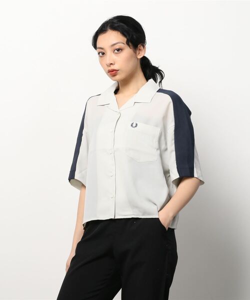 シャツ ブラウス Knit Panelling Revere Shirt