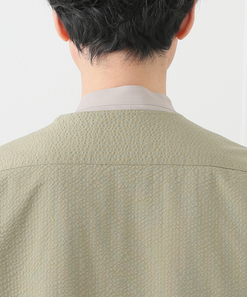 【レア美品】LARDINIラルディーニ オープンカラーシアサッカーシャツ S LARDINI シャツ ブラウス 【LARDINI / ラルディーニ】シア