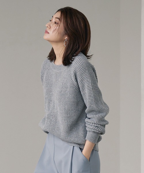 KOBE LETTUCE（神戸レタス） ニット セーター ワッフル編みラグラン