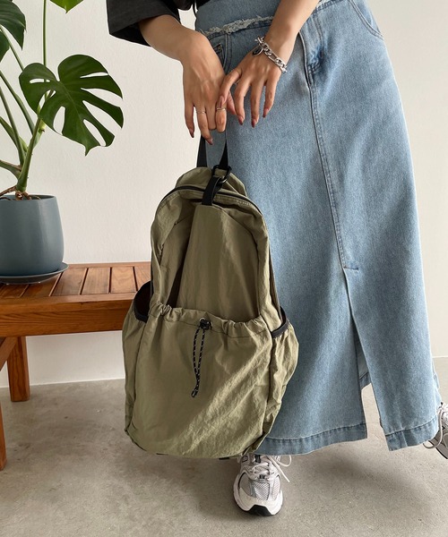 210nouve デイバック リュック ドローストリングナイロンバック
