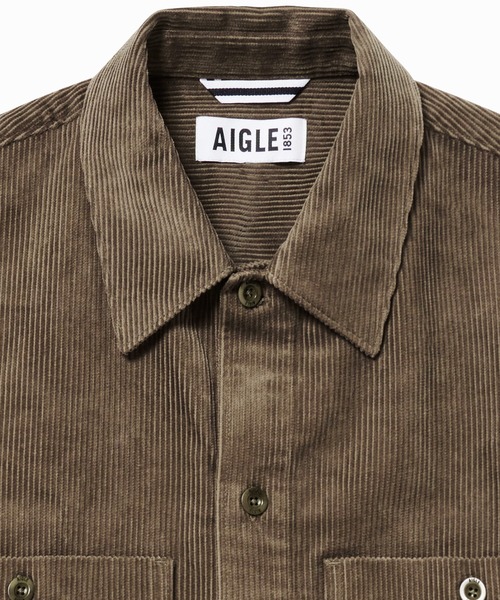 AIGLE（エーグル） シャツ ヴィンテージ加工 ビッグポケット ワン