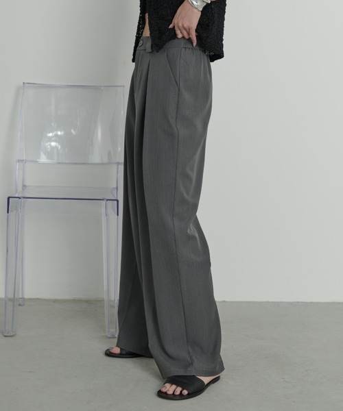 パンツ grey wide slacks Aunt Marie's スラックス パンツ 「一番人気！サイズ展開あり