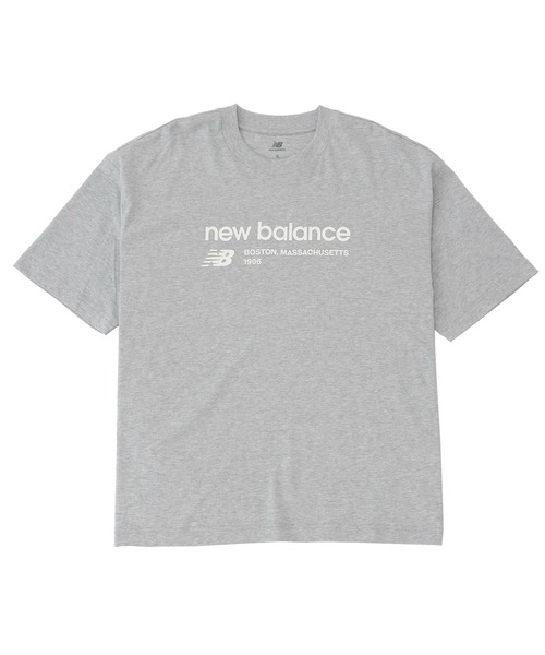 ★ニューバランス 男女共用 ヘリテージ 半袖 Tシャツ New Balance tシャツ Linear Heritage オーバーサイズショート