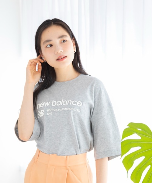 New Balance tシャツ Linear Heritage オーバーサイズショート