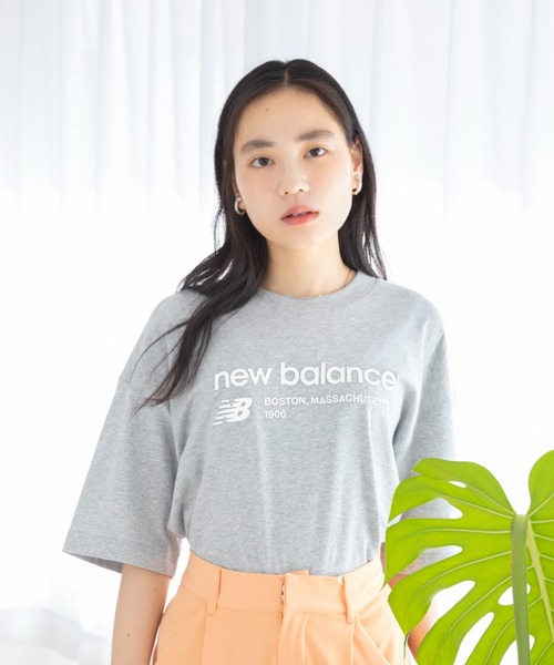 New Balance tシャツ Linear Heritage オーバーサイズショート