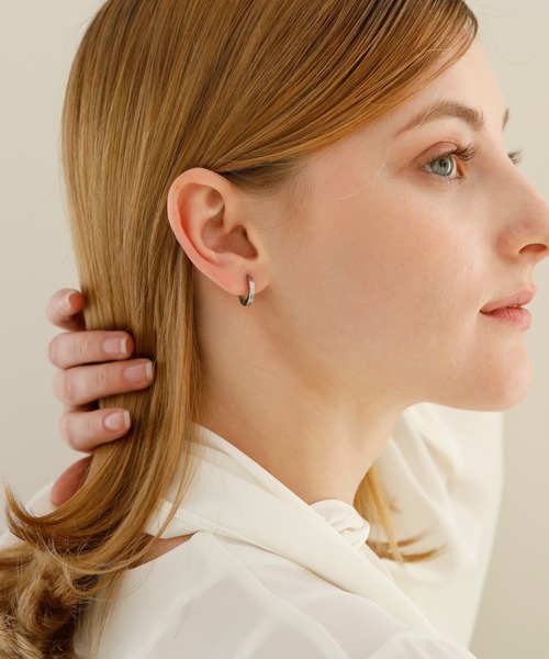 ピアス JCQ シンプル セクエア リング simple ステンレスピアス