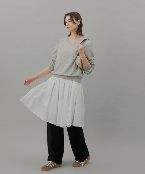 GIUNON トレーナー スウェット loose v-neck sweatshirt