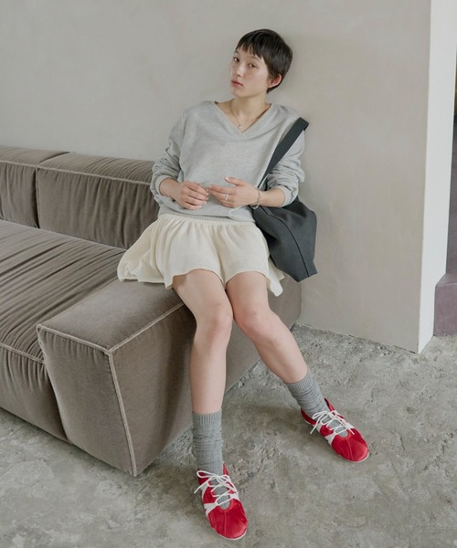 GIUNON トレーナー スウェット loose v-neck sweatshirt / ルーズV