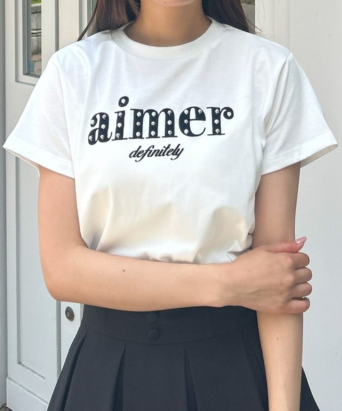 tシャツ フロッキーロゴプリントTEE レディース フロッキープリント ロゴロンTシャツ