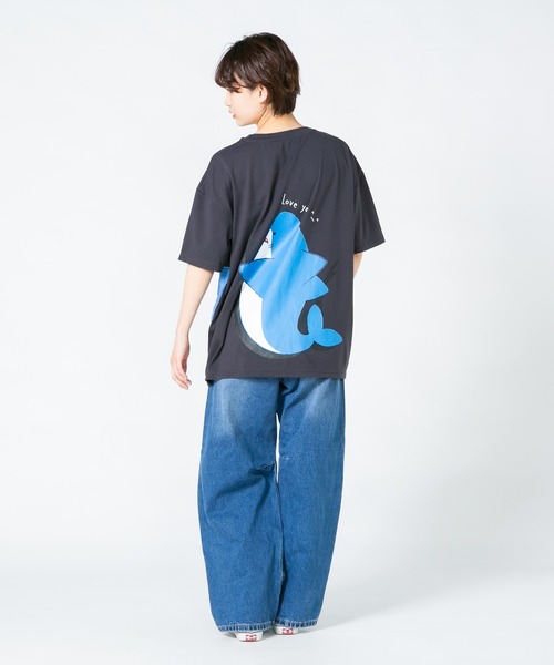 JEANS MATE tシャツ 「Hi Hey Hoooo/ハイヘイホー」クマ サメ