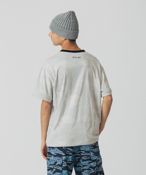 売切れ前に XLARGE FADED CAMO RINGER S/S TEE デザイン◎ XLARGE tシャツ FADED CAMO RINGER S/S TEE メンズ レディース