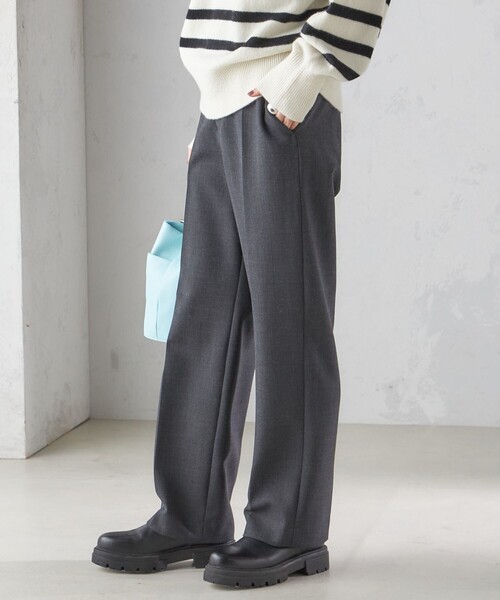 SHIPS（シップス） パンツ 「手洗い可能」ストレート センタープレス