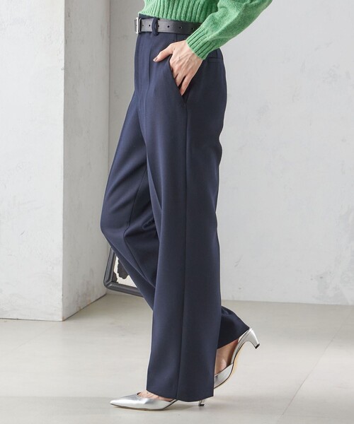 SHIPS（シップス） パンツ 「手洗い可能」ストレート センタープレス