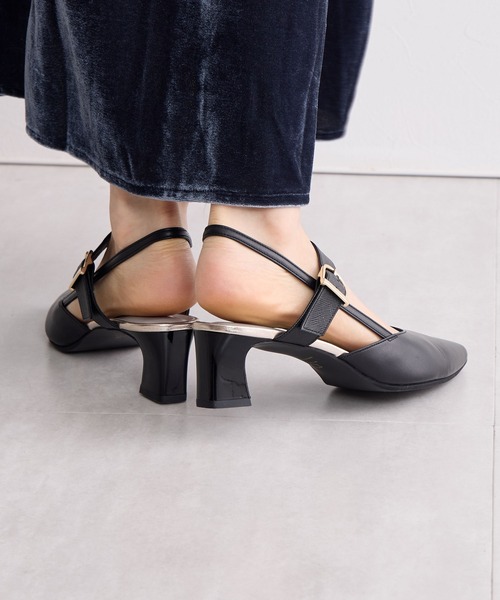 パンプス 「Made in Japan」ポインテッドトゥバックストラップパンプス/641236 レディースファッション