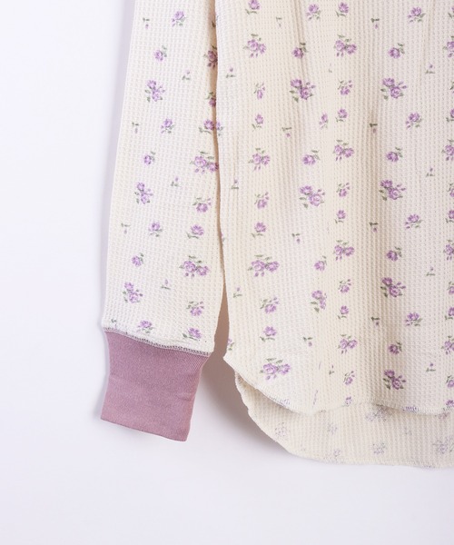 JEMORGAN（ジェーイーモーガン） tシャツ ワッフル花柄 サーマル