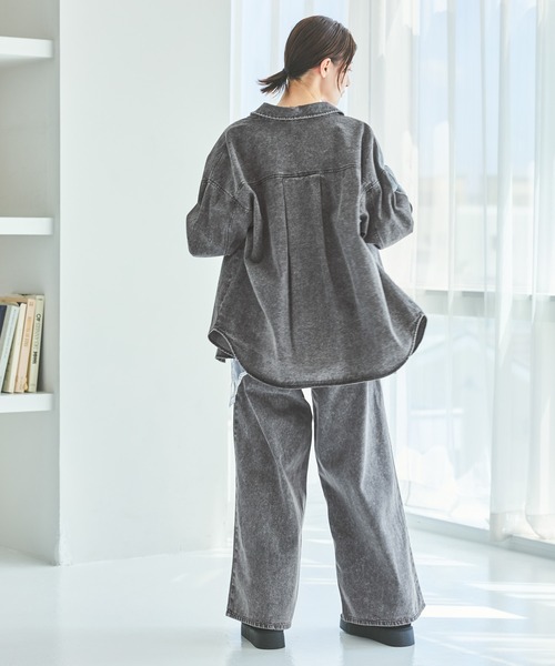 LAMPEYE 30th Anniv. Tシャツ グレー　下剋上　Ｌサイズ新品 LAKOLE シャツ 「セットアップ」STR/PEバンドカラーシャツ / 592181