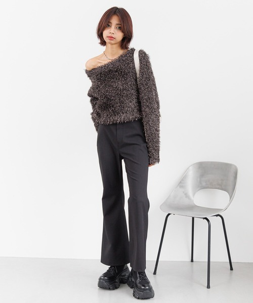 PAGEBOY パンツ ストレッチフレアパンツ レディース : ZOZOTOWN