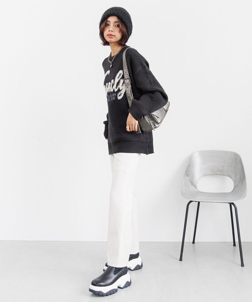 PAGEBOY パンツ ストレッチフレアパンツ レディース : ZOZOTOWN