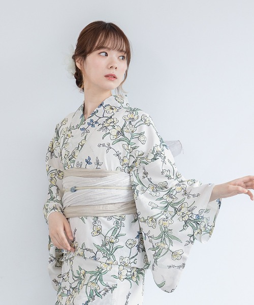 SOUBIEN（創美苑） 浴衣 floroセパレート浴衣3点セット （上着＋巻