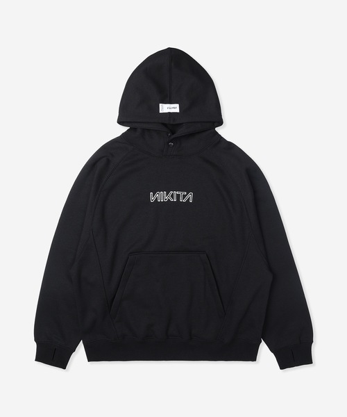 ニキータ(NIKITA)EMBROIDERY ロゴ フーディー NCFF242002-BLK(Lady’s) NIKITA（ニキータ） パーカー 「NIKITA/ニキータ」レディースロゴ